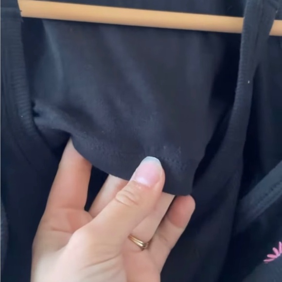 PINK Victoria's Secret Black Sleeveless Embellished Crop Top - Picture 6 of 6